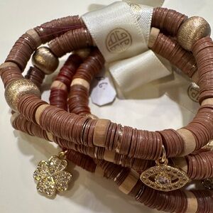 BudhaGirl Set of 4 Bracelets with Crystals